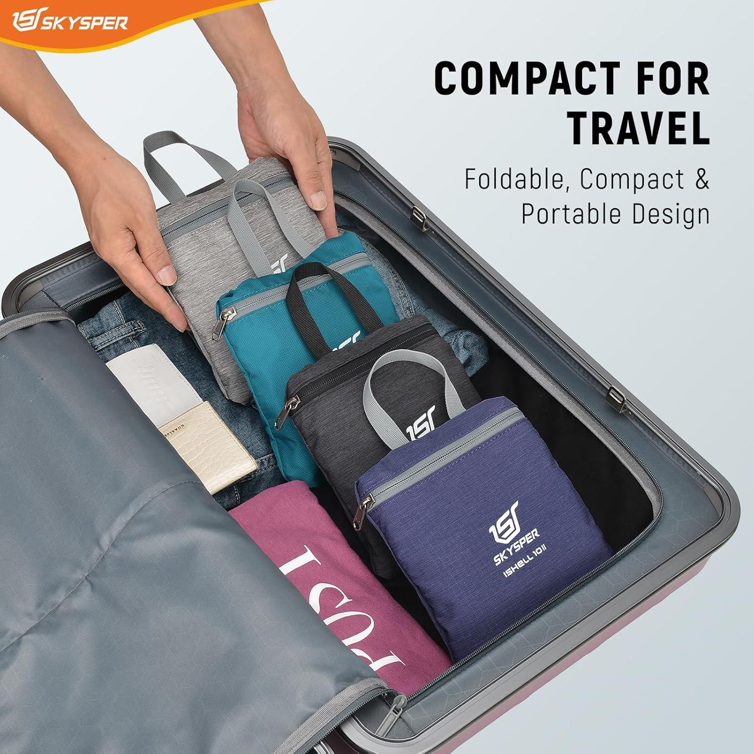 Mochila de Senderismo Plegable SKYSPER 10L Unisex Negra