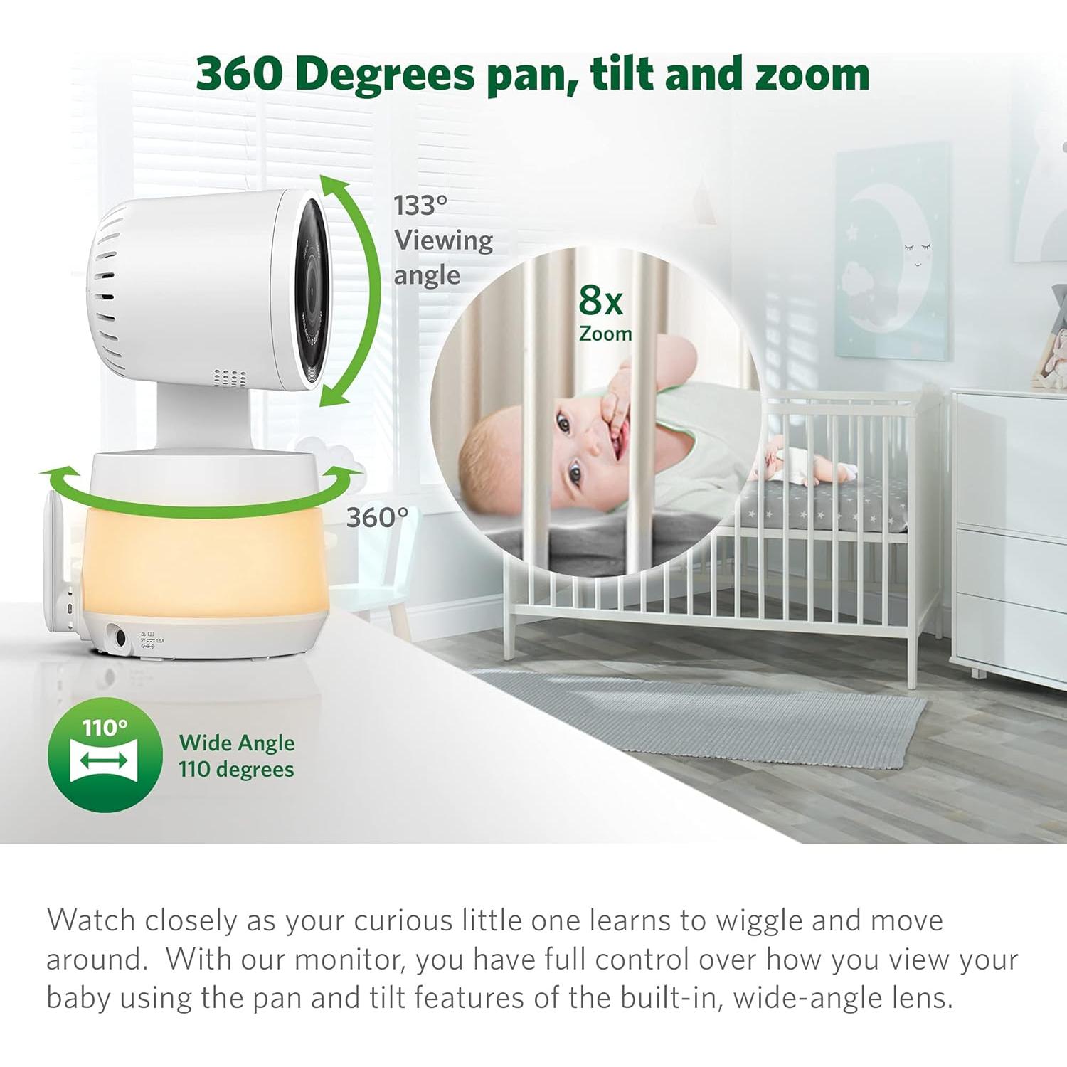 Monitor para Bebés LeapFrog LF925HD con Cámara 1080p y Audio