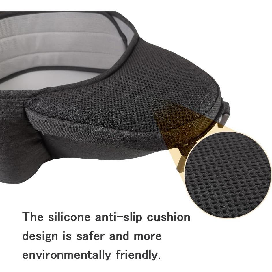 Portabebés Ergonómico Gris Oscuro, 360° Ajustable, 0-15 kg