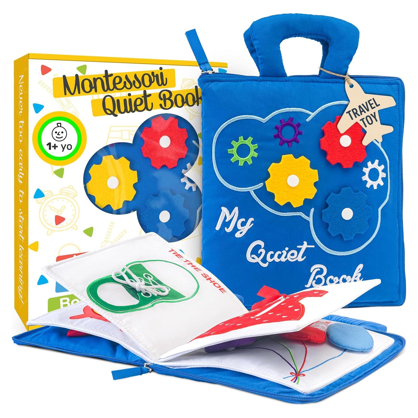 Libro Ocupado Montessori deMoca para Niños 1-3 Años - Actividades de Aviación