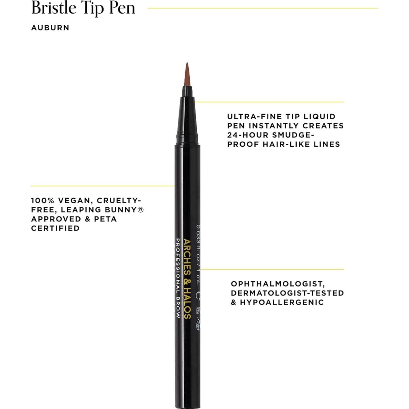 Lápiz de Cejas Arches & Halos Castaño - Vegano, Resistente a Manchas