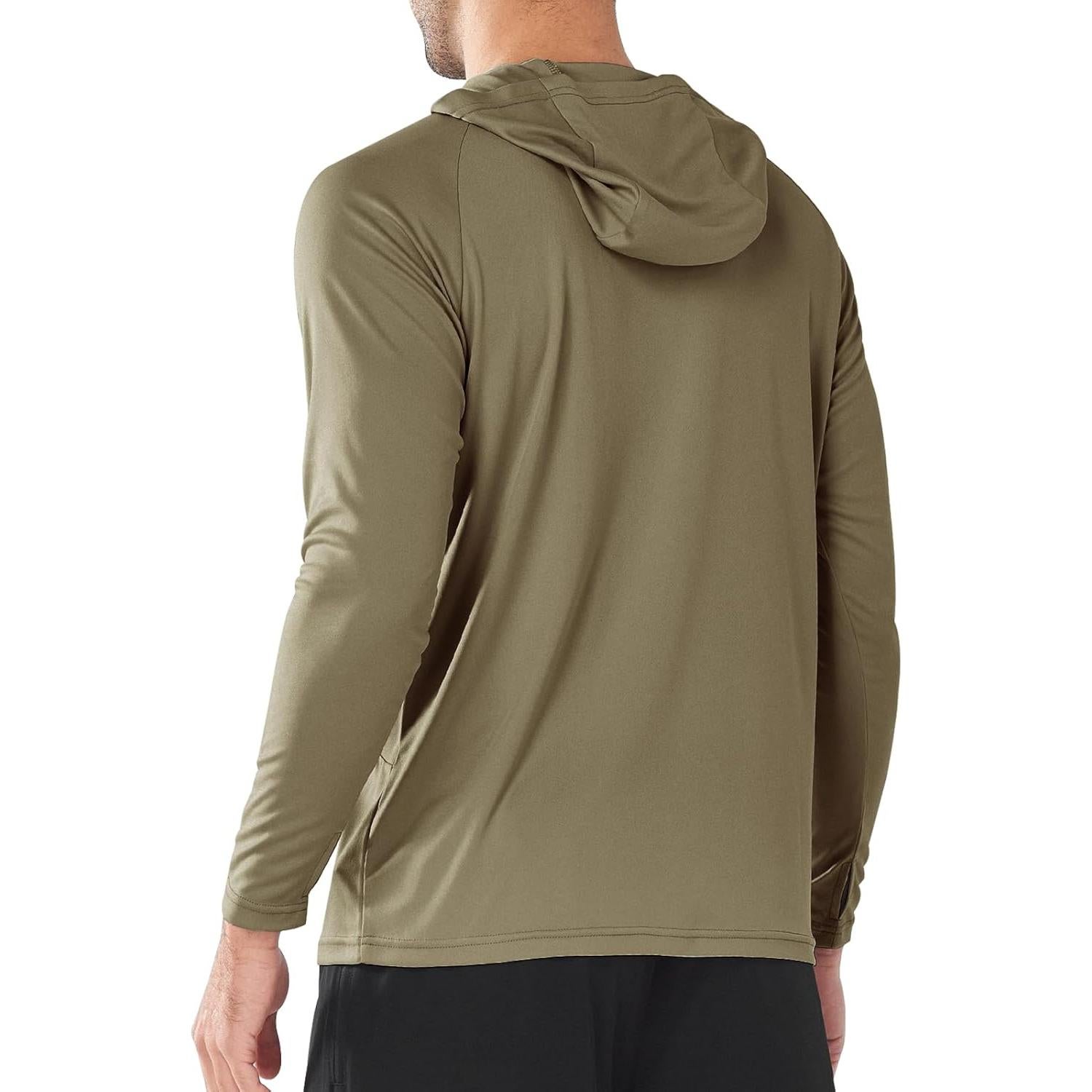 Sudadera con Capucha NORTHYARD UPF 50+ Larga Verde Caqui