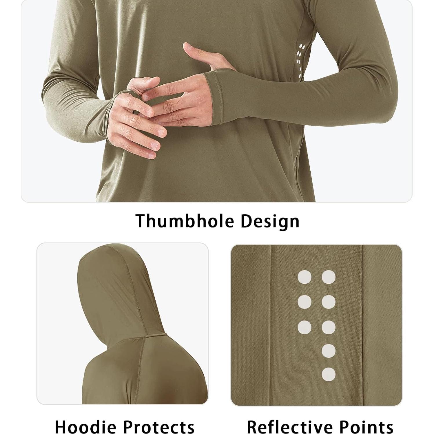 Sudadera con Capucha NORTHYARD UPF 50+ Larga Verde Caqui