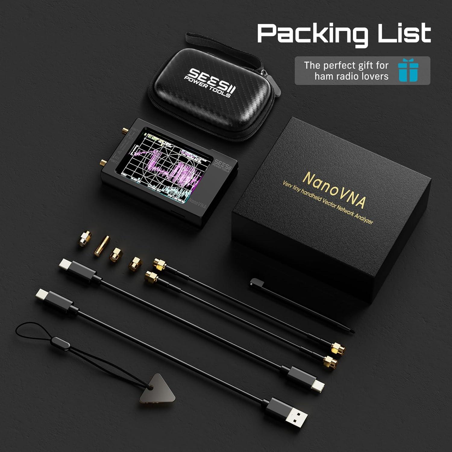 Analizador de Red Vectorial Seesii NanoVNA-H 10KHz-1.5GHz con Funda EVA