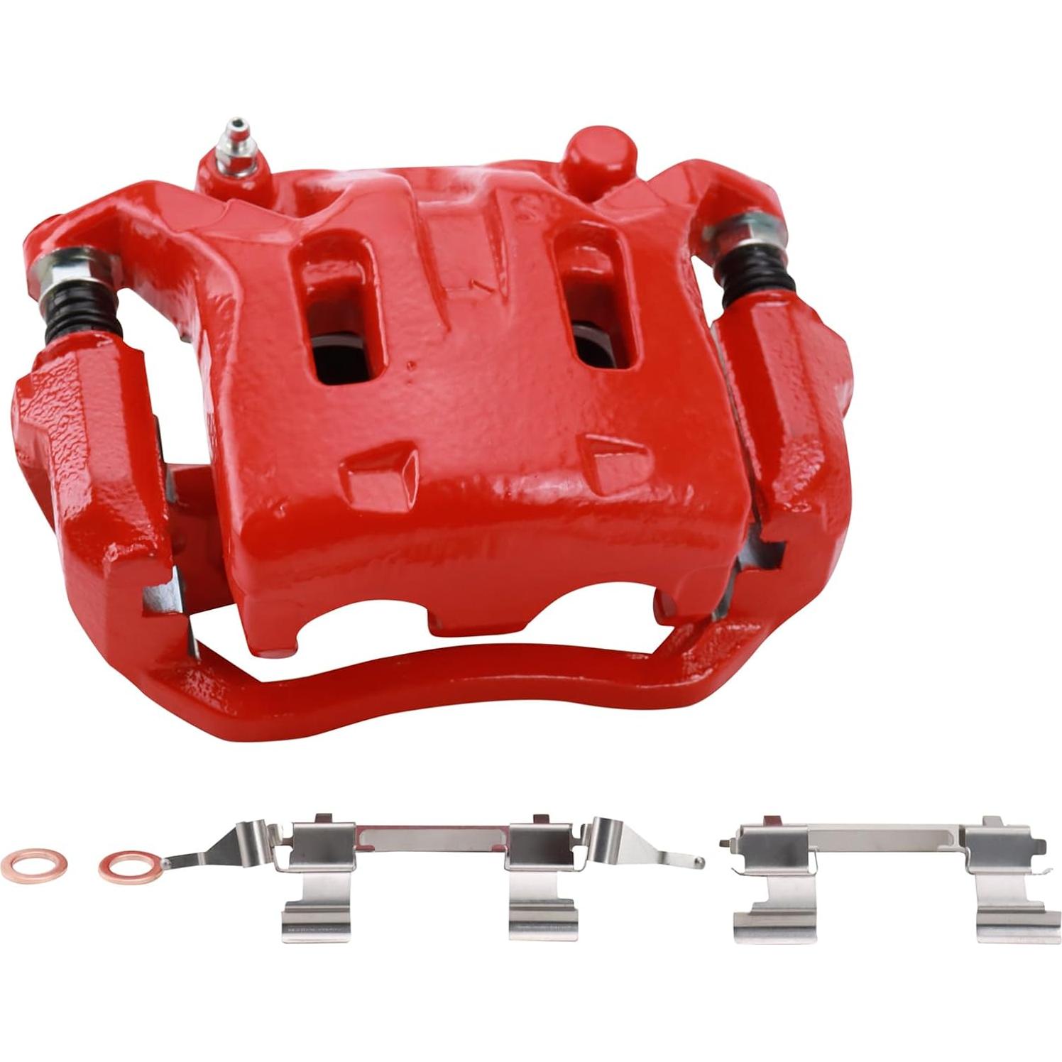 Juego de Calipers de Freno TRQ Rojo 2 Piezas Compatible Nissan/Infiniti