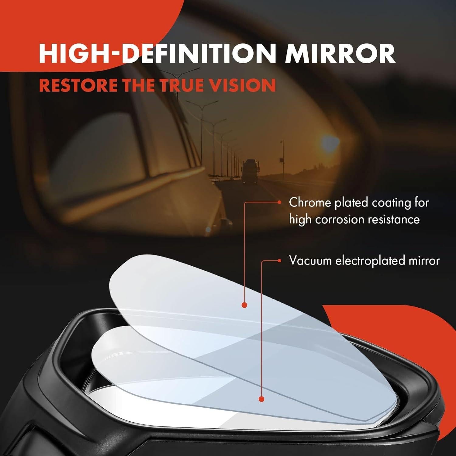 Espejo Retrovisor Eléctrico A-Premium Lado Izquierdo Toyota Corolla 2014-2019