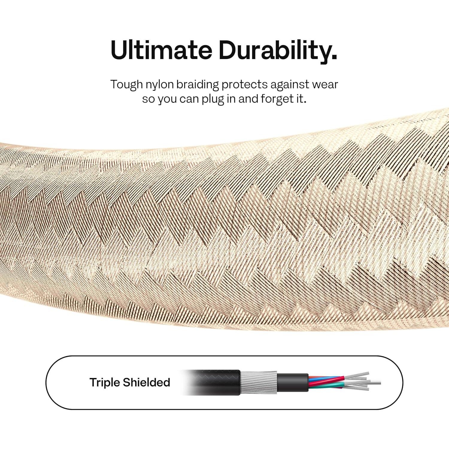 Cable HDMI 2.1 Pixio Beige 1.83 m Ultra Alta Velocidad 8K