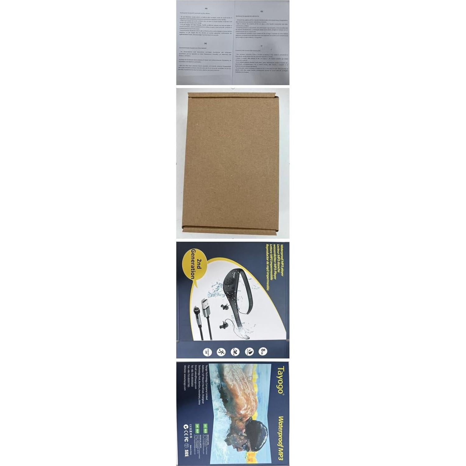 Auriculares de Natación Tayogo W16R Impermeables Bluetooth