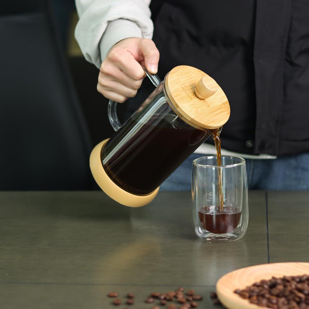 Cafetera Prensa Francesa Wedrink 1000ml Vidrio Borosilicato