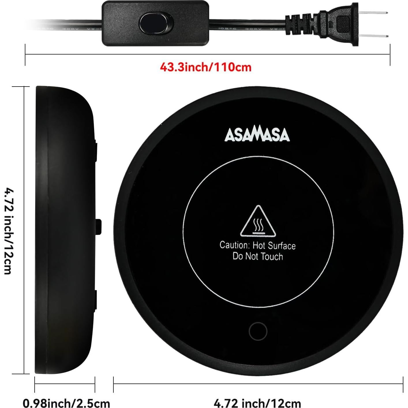 Calentador de Taza Inteligente ASAMASA 17W Negro