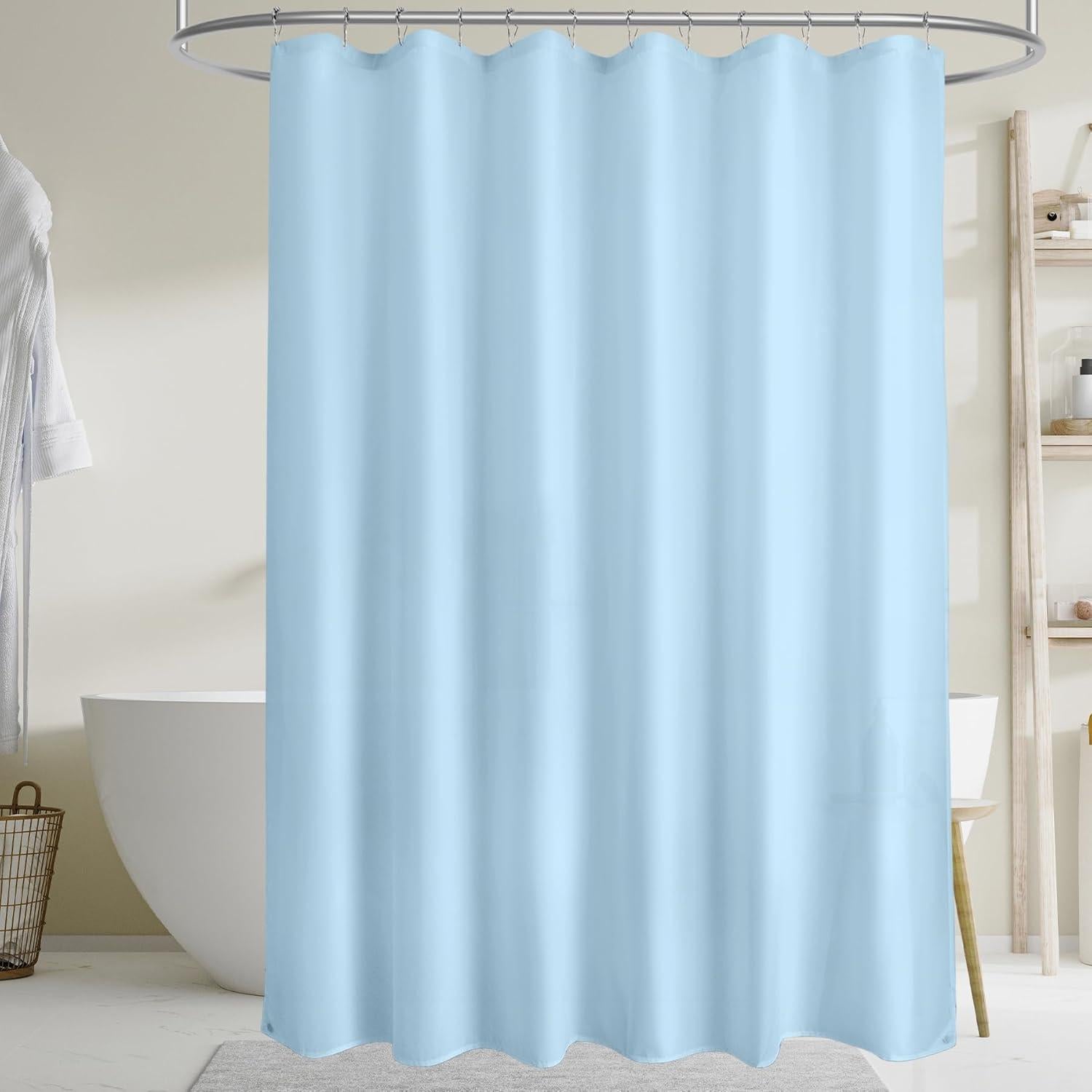 Forro de Cortina de Ducha Titanker 178x183 cm Azul Bebé Impermeable