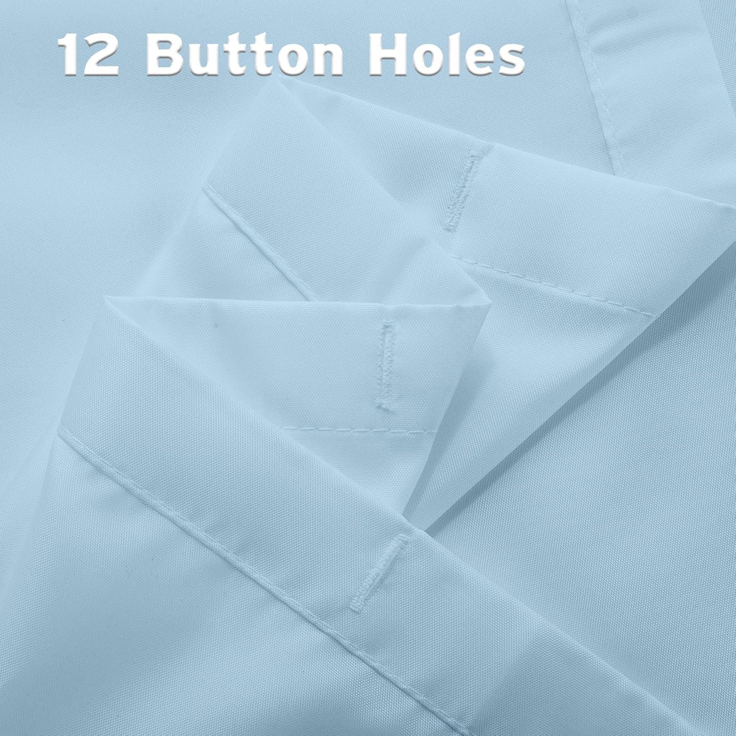 Forro de Cortina de Ducha Titanker 178x183 cm Azul Bebé Impermeable