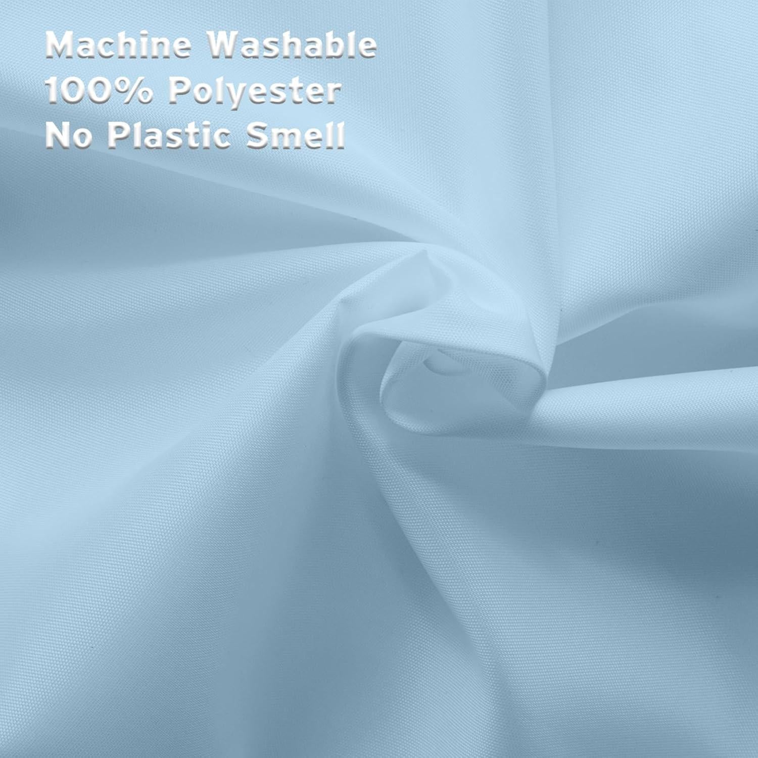 Forro de Cortina de Ducha Titanker 178x183 cm Azul Bebé Impermeable