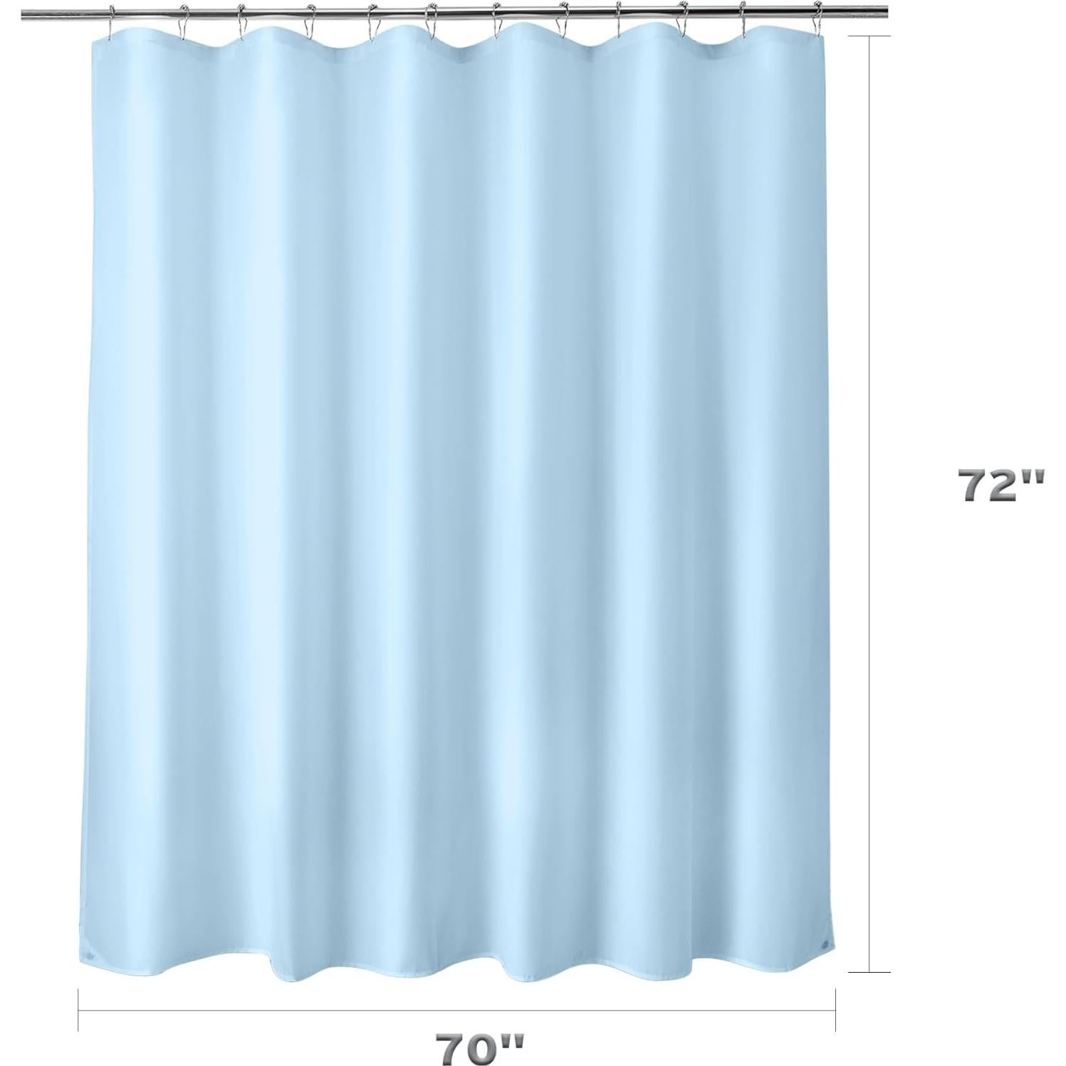 Forro de Cortina de Ducha Titanker 178x183 cm Azul Bebé Impermeable