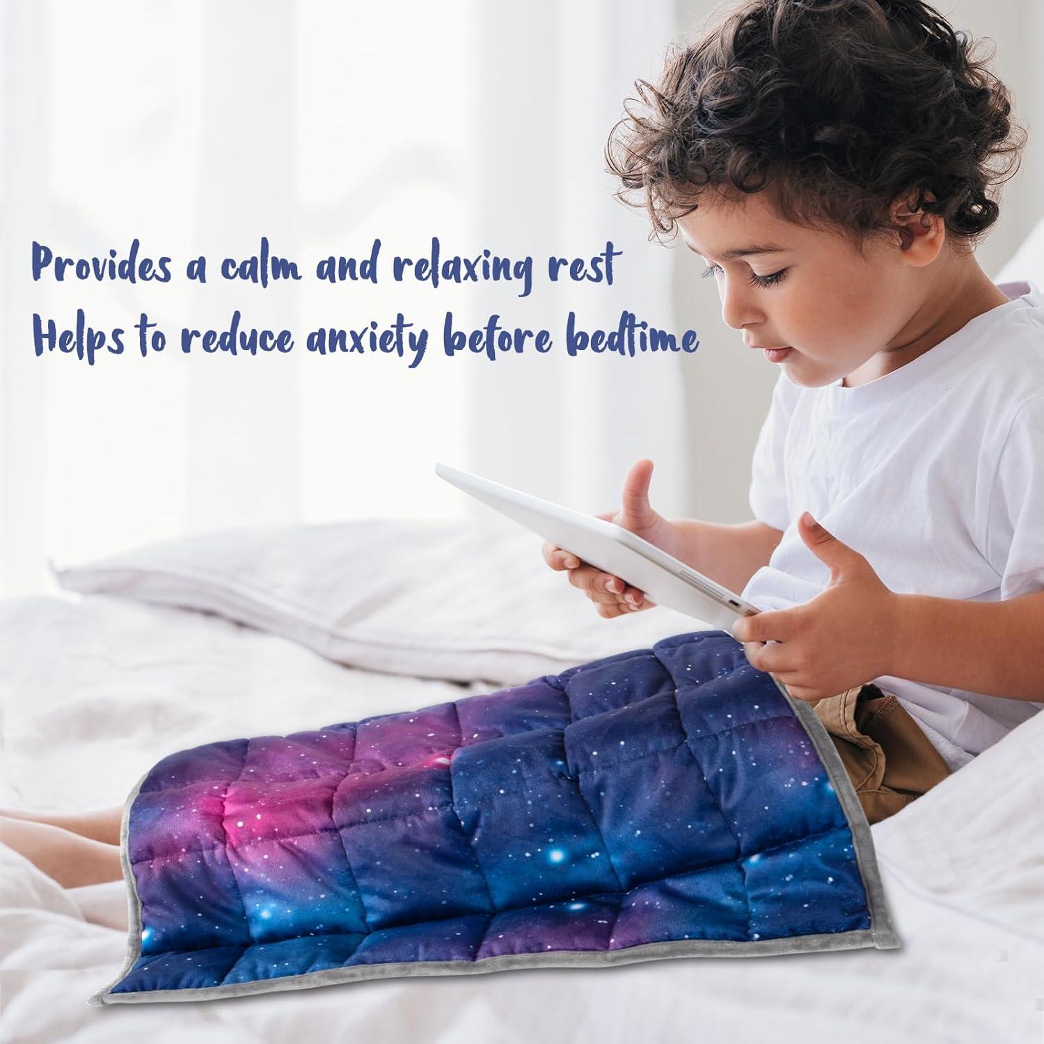 Manta de Peso Solfres 50x58cm 2.27kg para Niños Estrellas