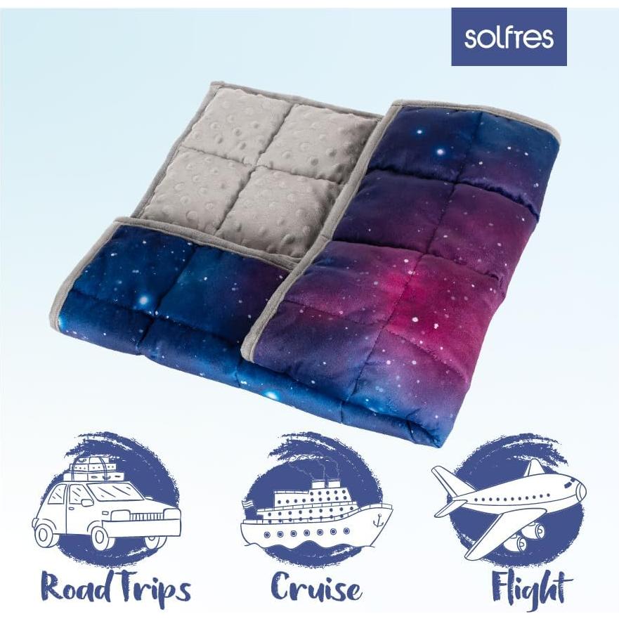 Manta de Peso Solfres 50x58cm 2.27kg para Niños Estrellas