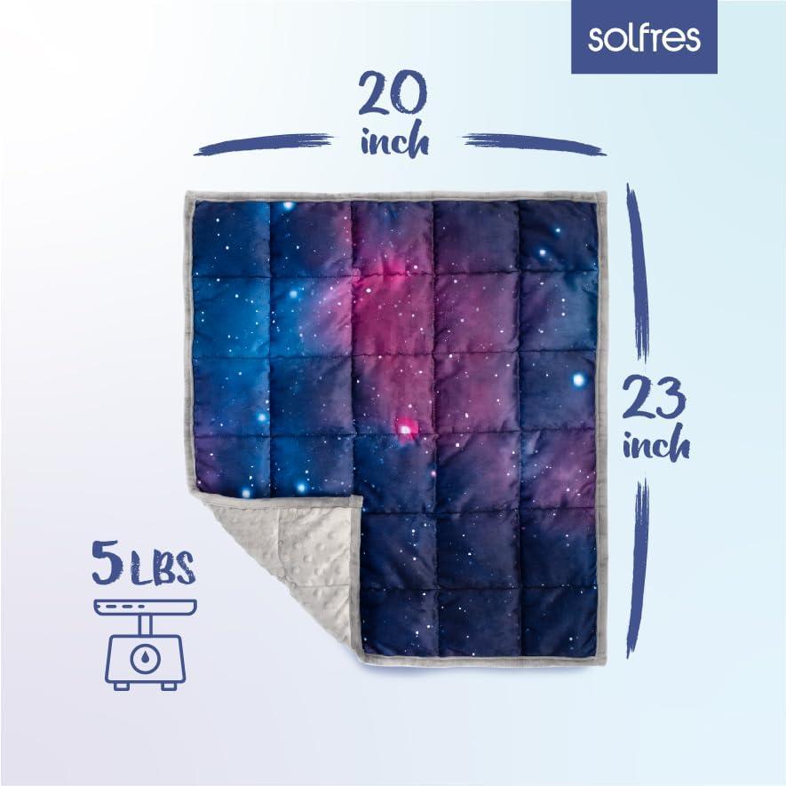 Manta de Peso Solfres 50x58cm 2.27kg para Niños Estrellas