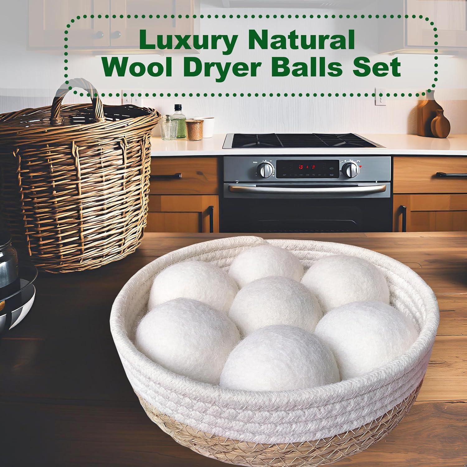 Bolas de Secado de Lana Natural Read and Work - 7 Unidades