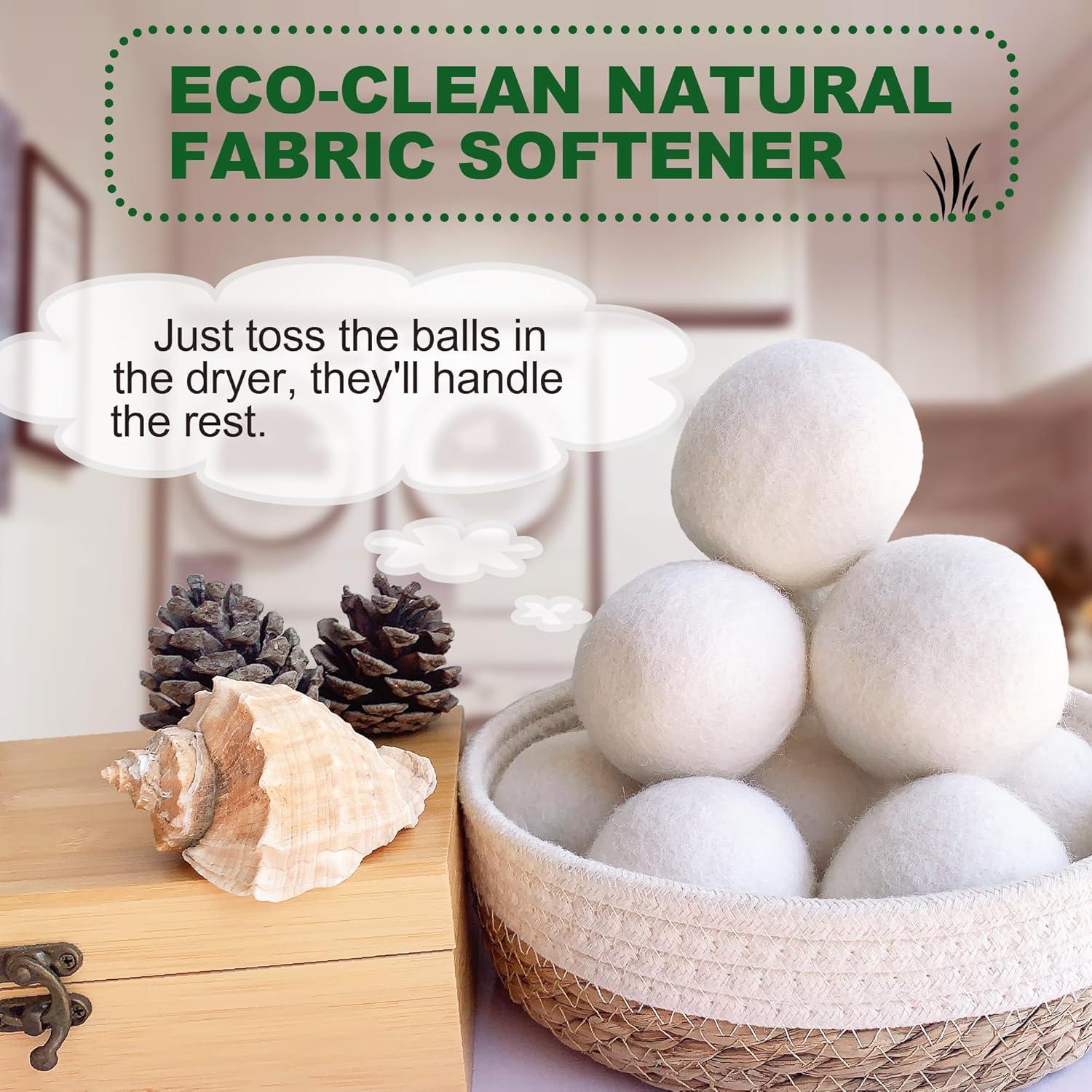 Bolas de Secado de Lana Natural Read and Work - 7 Unidades