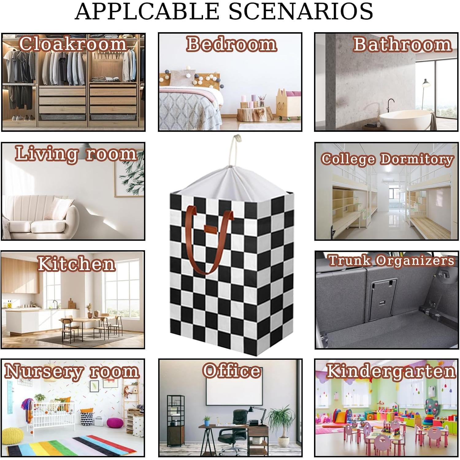 Cesta de Ropa Impermeable TeLUVHome 306L Plegable con Tapa