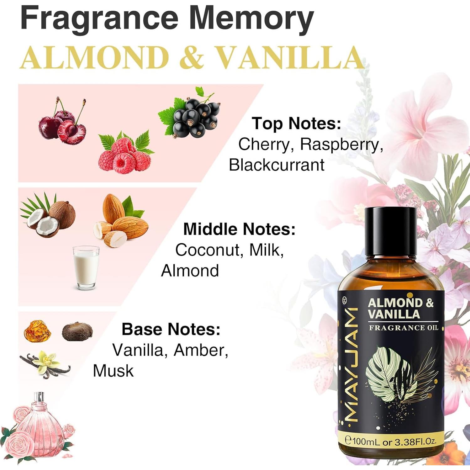 Aceite Esencial MAYJAM Almendra y Vainilla 100ML para Difusores