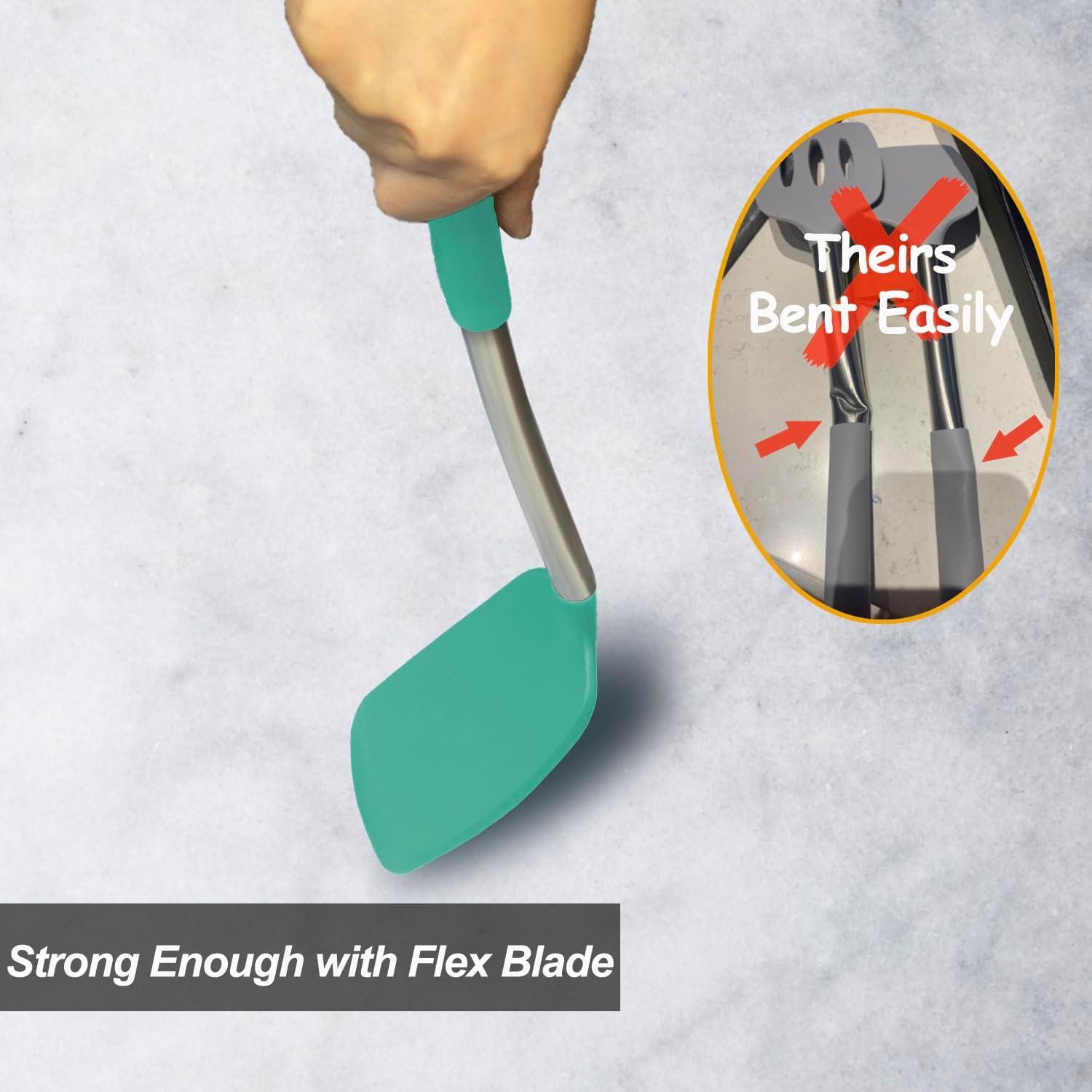 Juego de 2 Espátulas de Silicona VOVOLY Verde Azulado