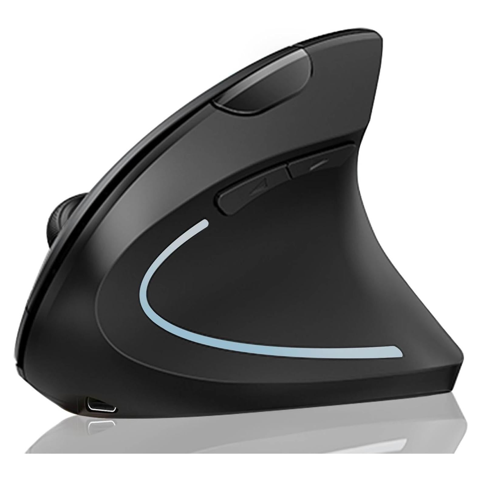 Ratón Ergonómico Lekvey XC05-B Inalámbrico Negro 600mAh