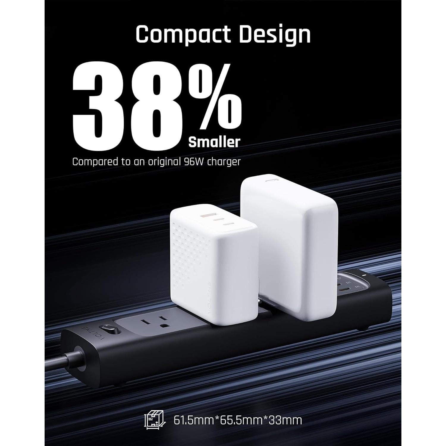 Cargador de Pared USB C VOLTME 100W GaN III 3 Puertos