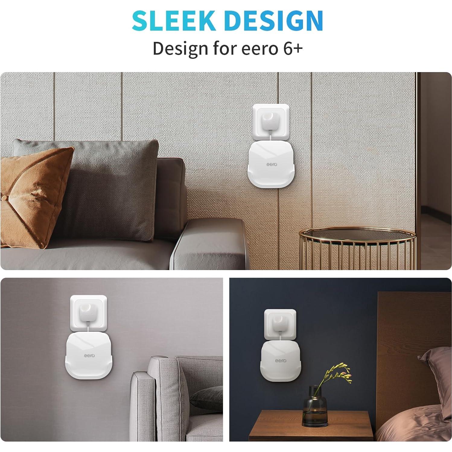 Soporte de Montaje en Pared Sootozy para eero 6 Plus - 2 Piezas