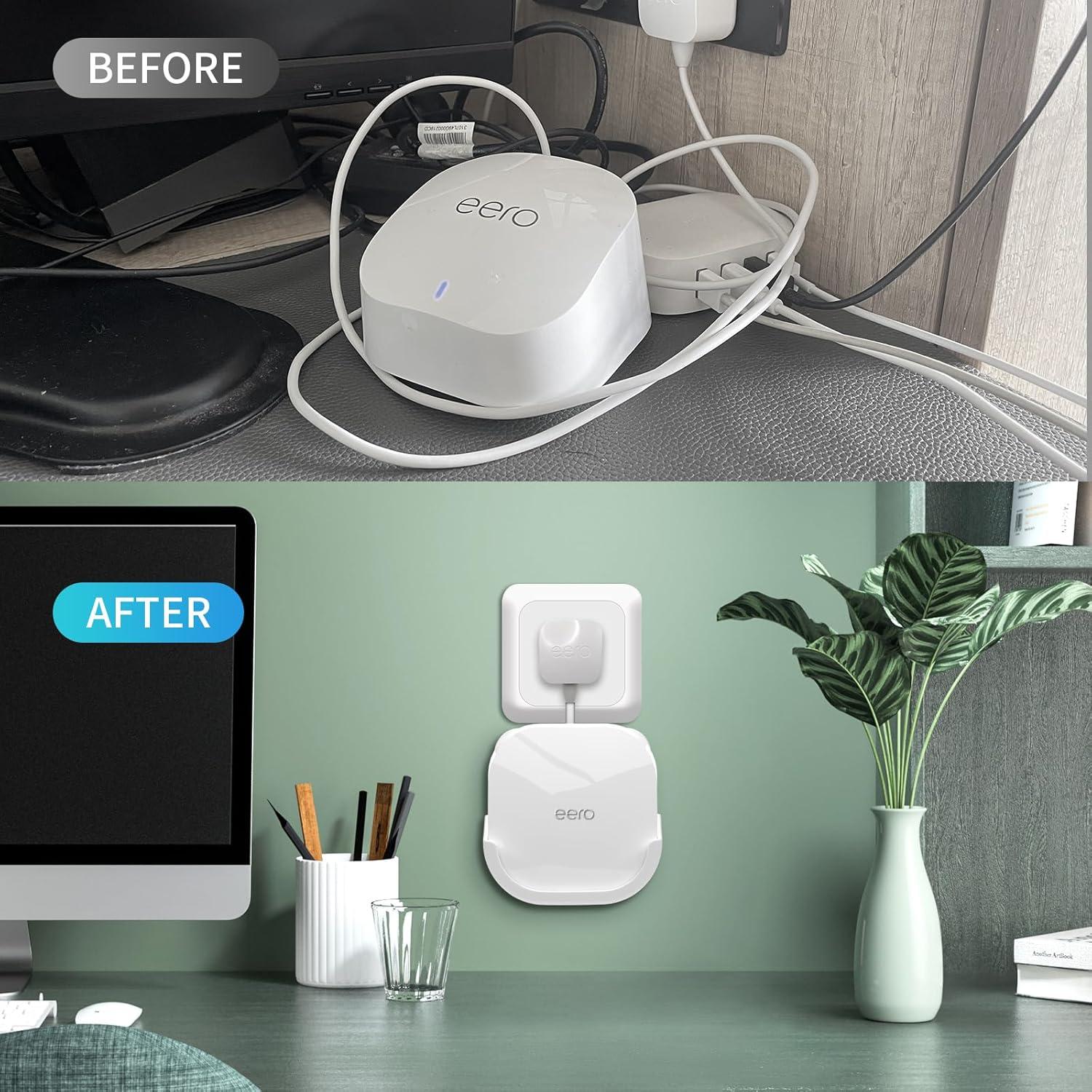 Soporte de Montaje en Pared Sootozy para eero 6 Plus - 2 Piezas