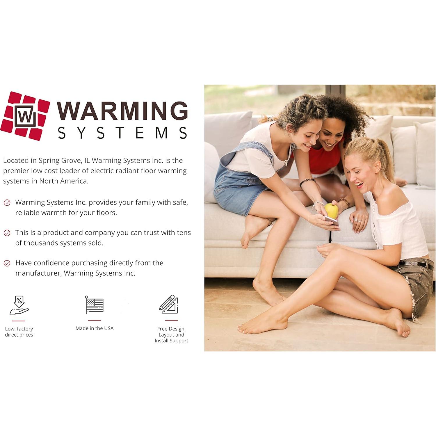 Mat calefacción suelo radiante Warming Systems 50 m² con termostato