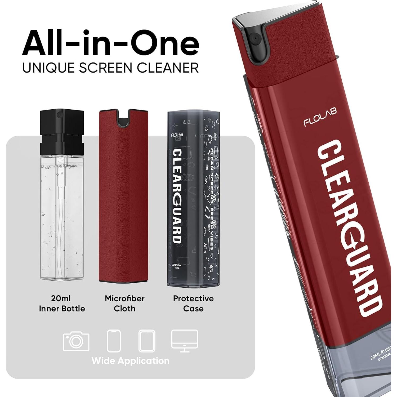 Limpiador de Pantallas FLOLAB Clear Guard 99g - Rojo Atómico