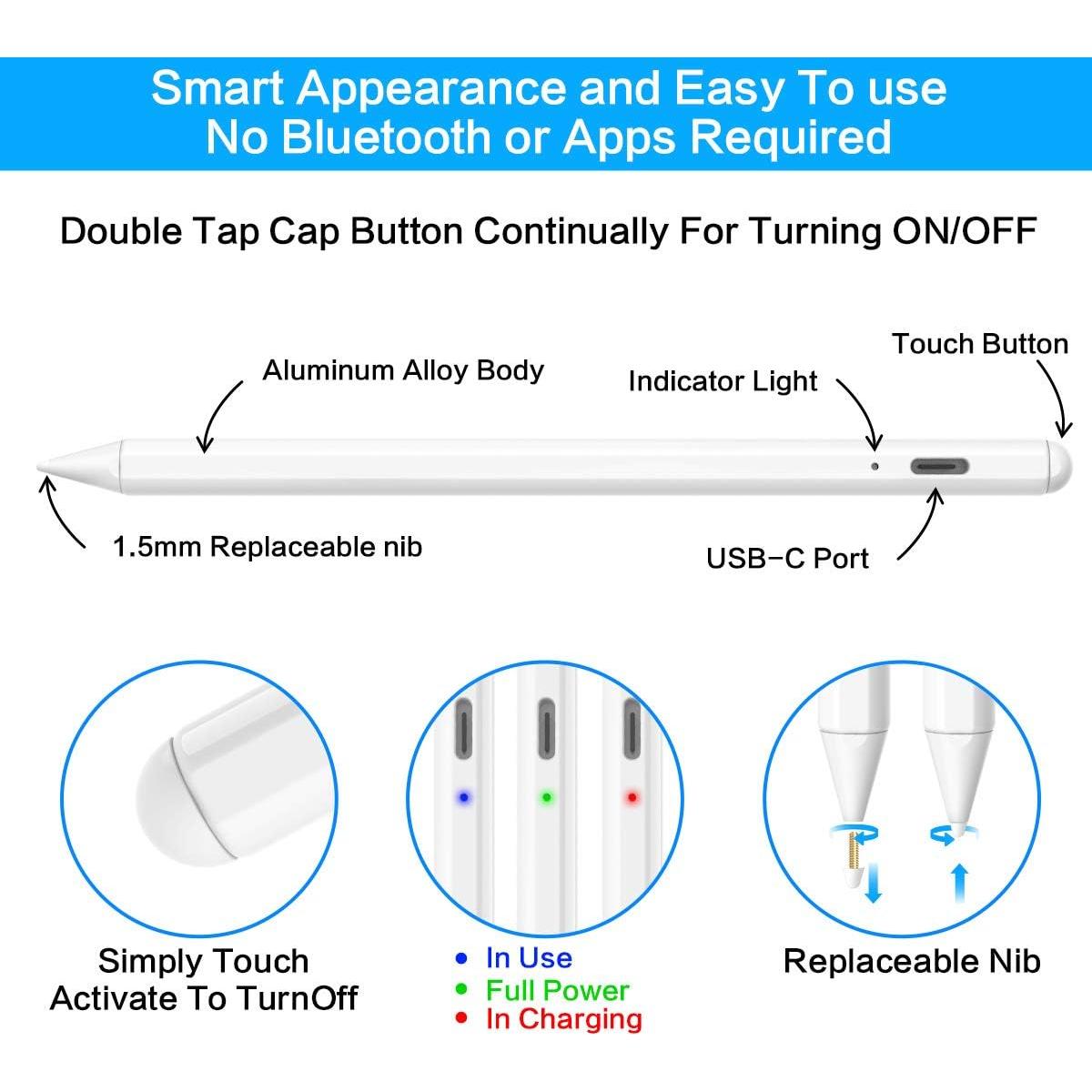 Lápiz Stylus YottnDirect para iPad 10.9" Rechazo de Palma