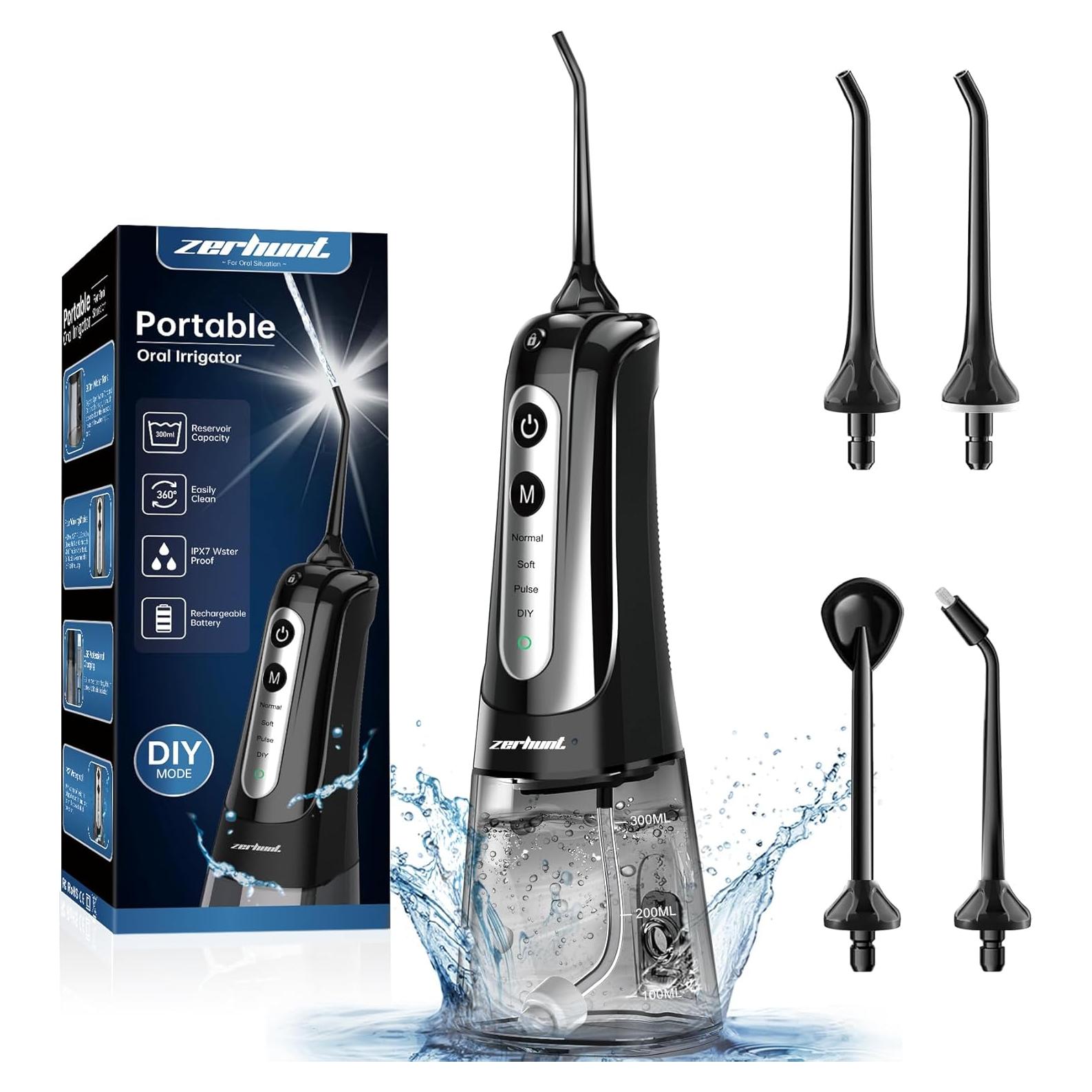 Irrigador Oral Portátil Zerhunt YXY-801 300ml 4 Modos IPX7