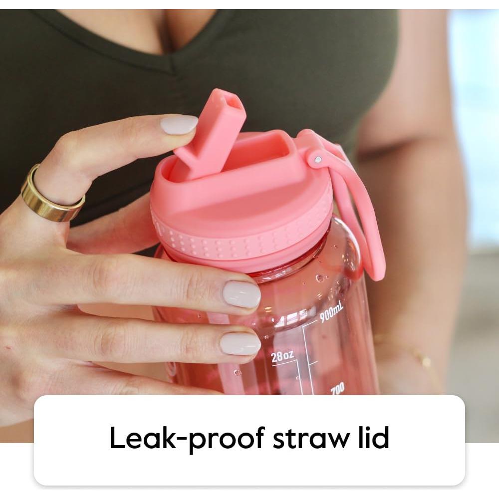 Botella de Agua Motivacional Takeya Tritan 946 ml Azul Brisa