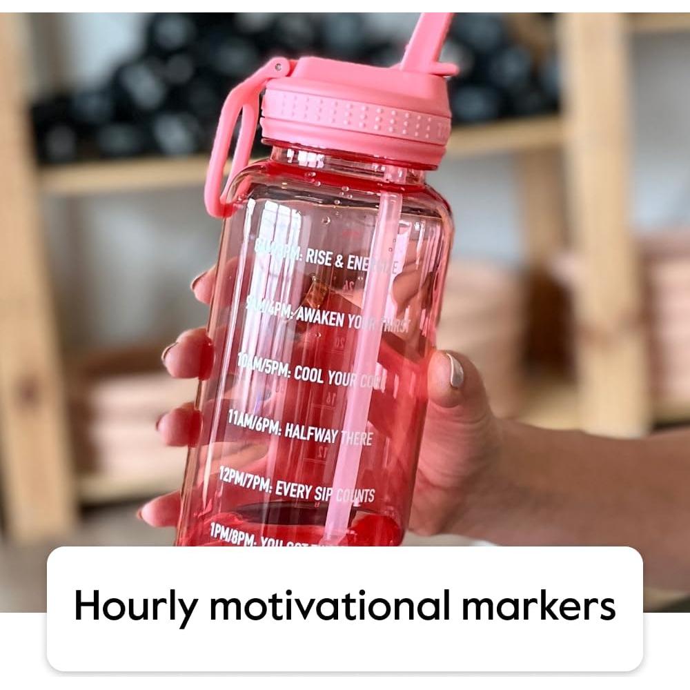 Botella de Agua Motivacional Takeya Tritan 946 ml Azul Brisa