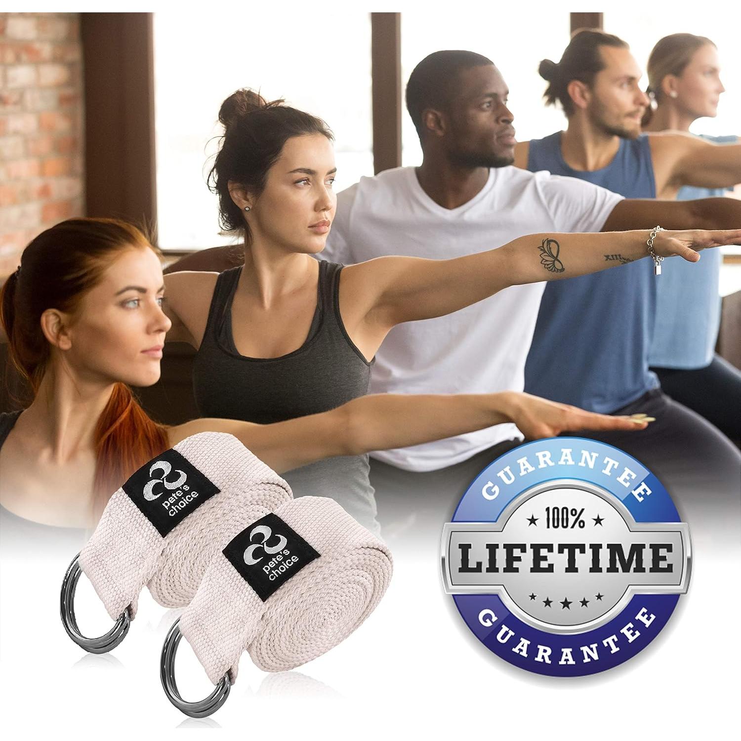 Kit de Yoga Pete's Choice: 2 Correas Ajustables + 2 Bloques