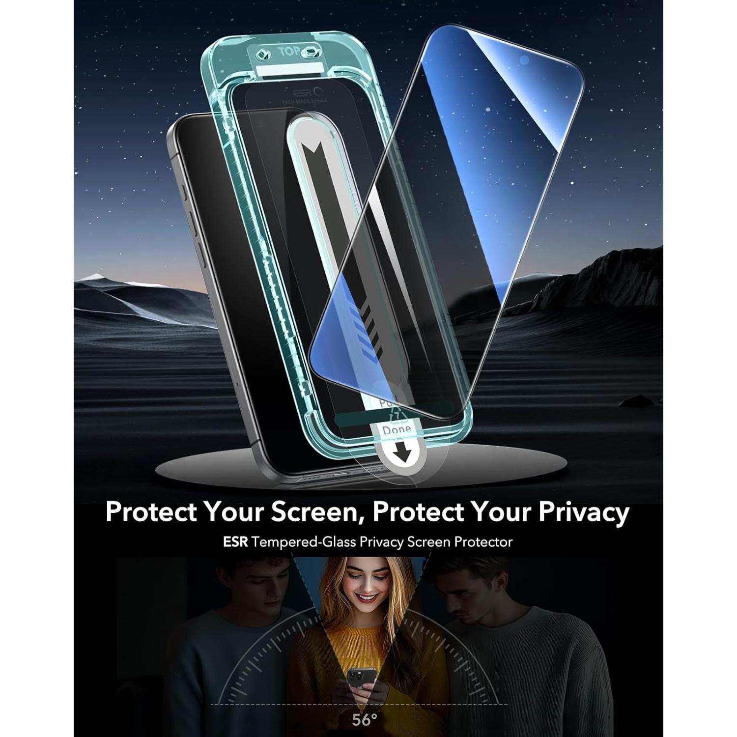 Protector de Pantalla Privado ESR para iPhone 16 Pro Max