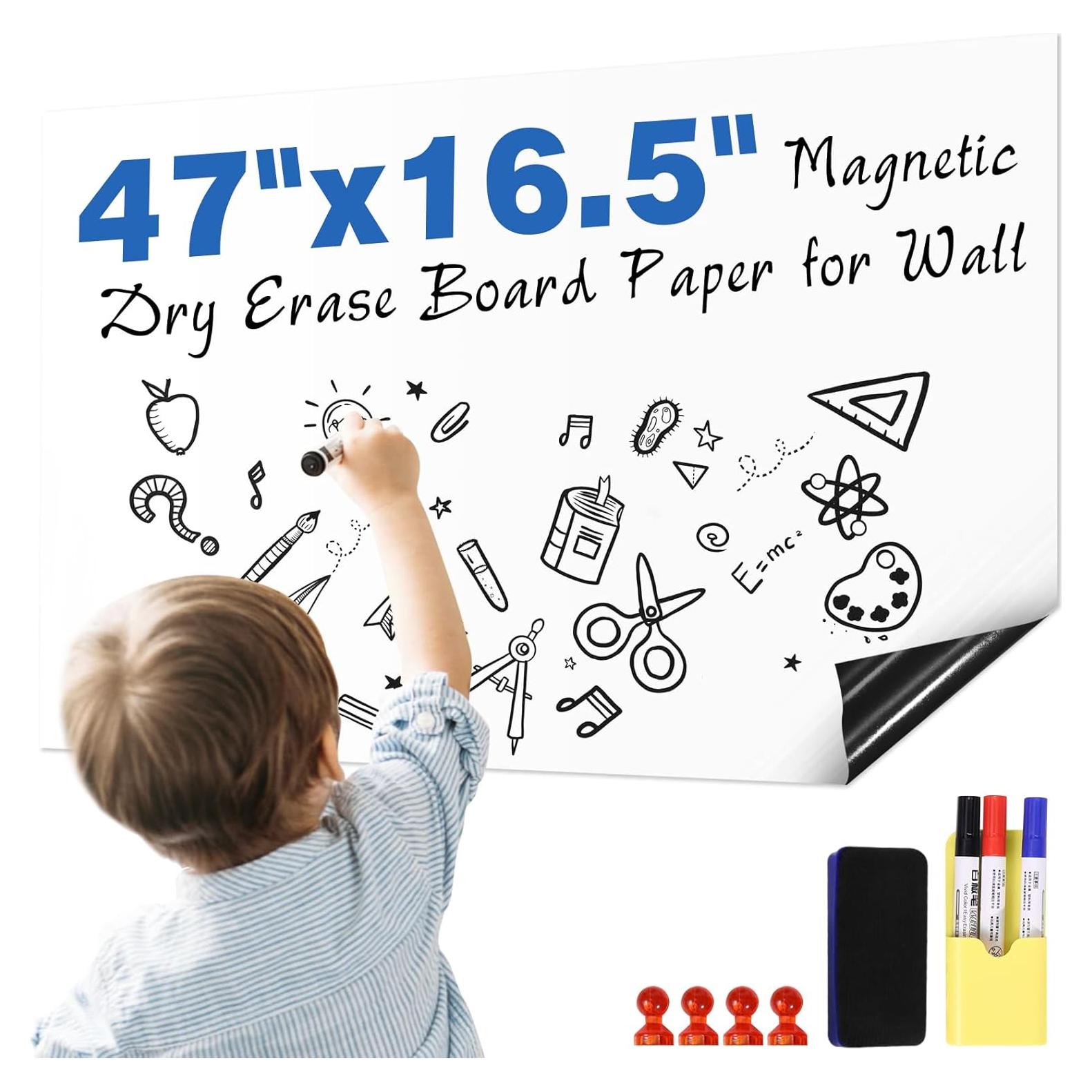 Pegatina de Pizarra Blanca Magnética Adhesiva 120x42 cm ZNCMRR