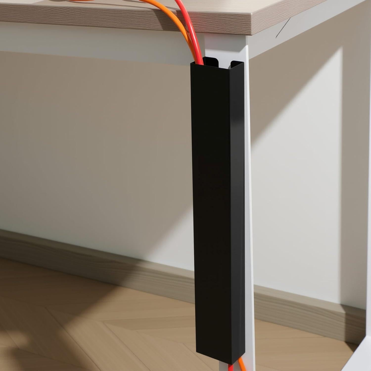 Canal de Gestión de Cables Magnético Blulu 35.56 cm Negro - 2 Piezas