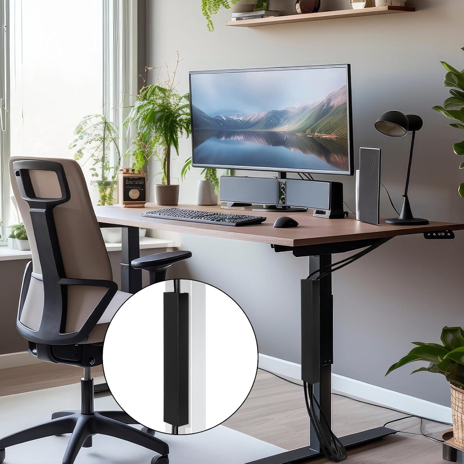 Canal de Gestión de Cables Magnético Blulu 35.56 cm Negro - 2 Piezas