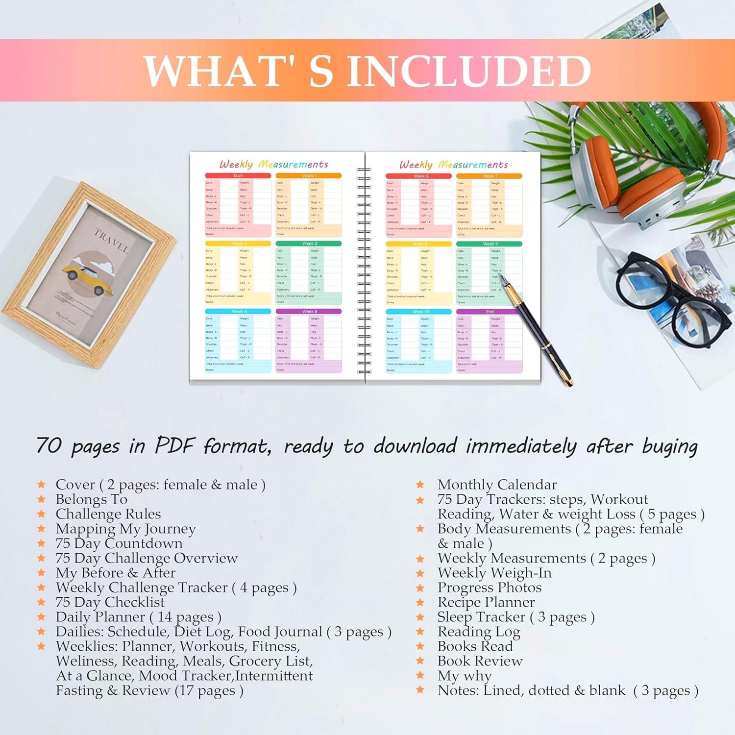 Diario de Desafío Suave 75 Días XIMDY Verde - Planificador Personalizable