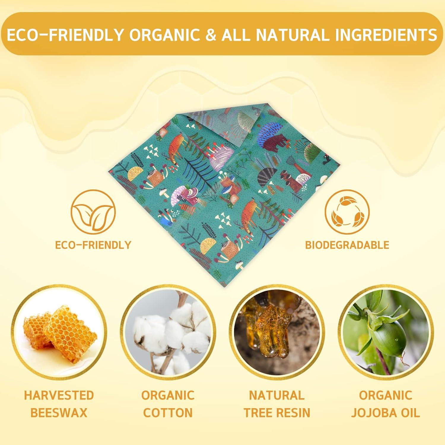 Envolturas de Cera de Abeja Reutilizables BYTTME - 9 Piezas