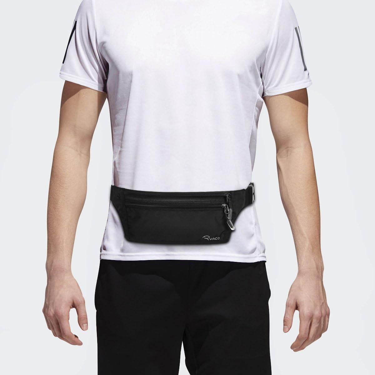 Cinturón de Dinero Ryaco con Bloqueo RFID, Negro, Ajustable