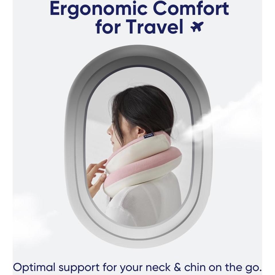 Almohada de Cuello Vesta P222 Espuma Memoria Rosa Celestial