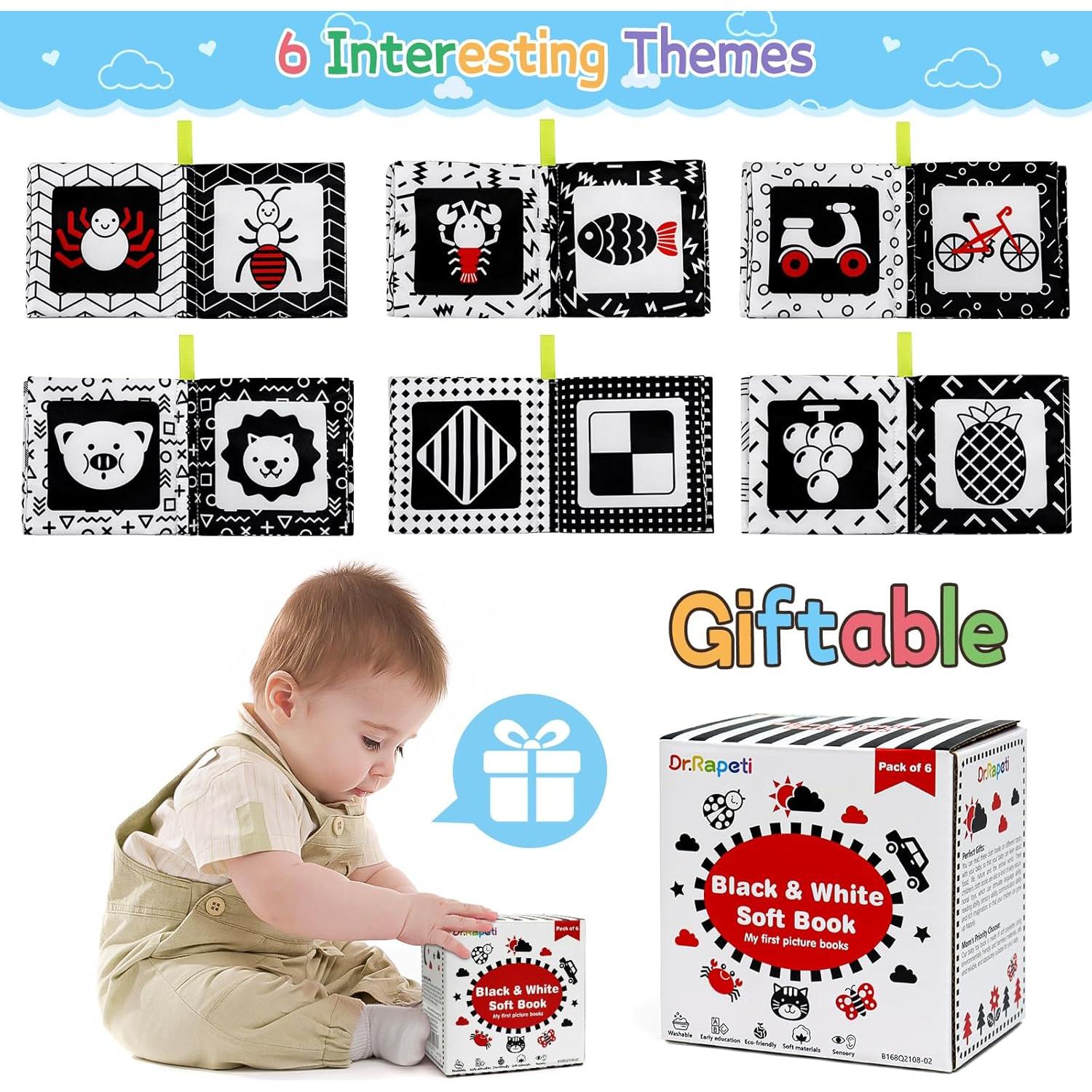 Libros de Tela Suaves Dr.Rapeti para Bebés - Paquete de 6