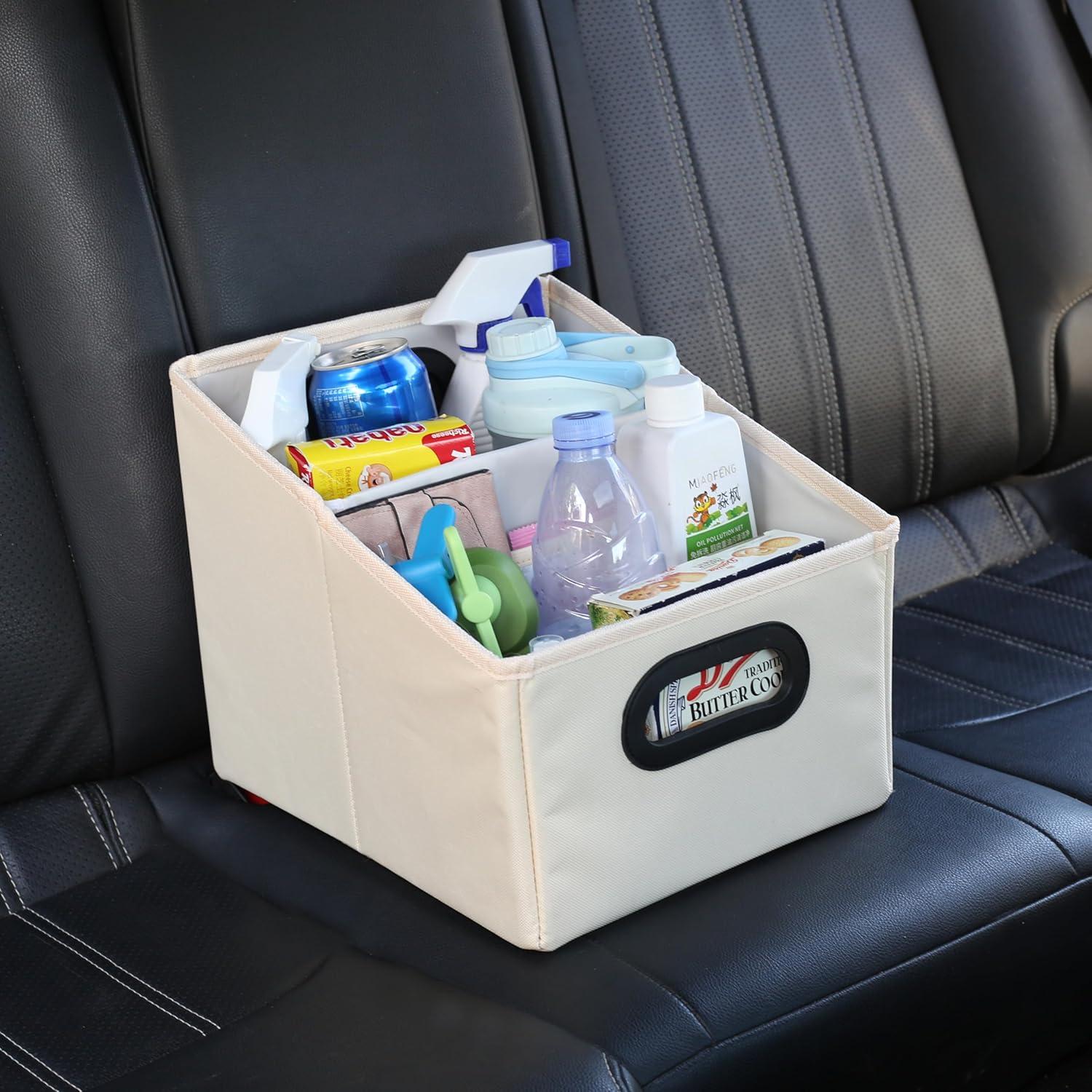 Organizador de Asiento de Coche AOKJOY Plegable Beige M