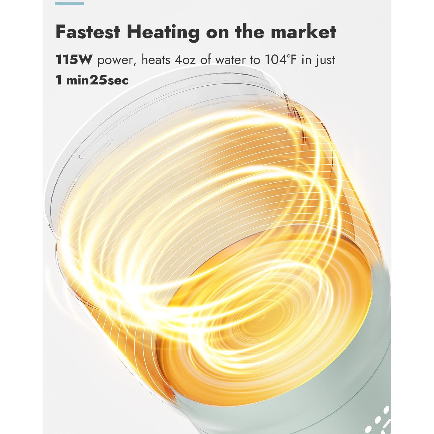 Calentador de Botellas Portátil Papablic Pro Rosa Almendra 30W