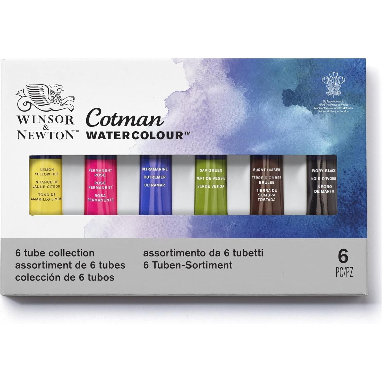 Set de Acuarelas Cotman Winsor & Newton 6 Tubos 8ml
