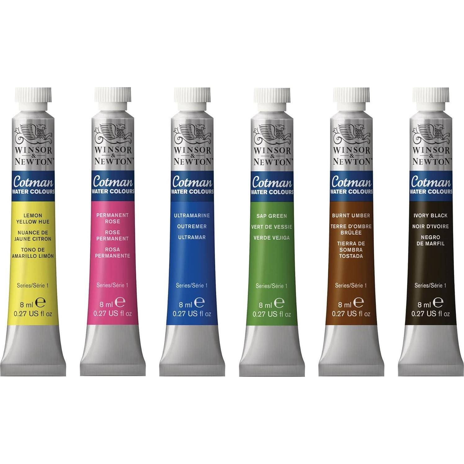 Set de Acuarelas Cotman Winsor & Newton 6 Tubos 8ml